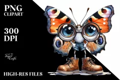 Butterfly Large Shoes | Sublimation Clipart Product Image 1