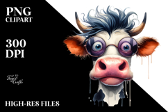 Funny Cow with Cool Hair, High-Res PNG Product Image 2