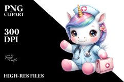 Baby Unicorn Nurse Sublimation | Clipart Product Image 1