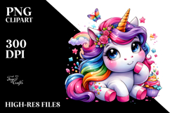 Cute Vibrant Unicorn PNG Product Image 2