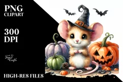 Vibrant Watercolor Baby Mouse Silhouette | Clipart Product Image 3