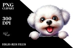 Enthusiastic Funny Bichon Frise | Sublimation | Clipart Product Image 3