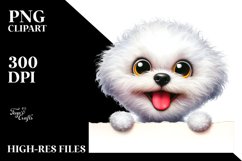 Enthusiastic Funny Bichon Frise | Sublimation | Clipart Product Image 3