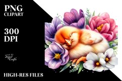 Chickens in Vibrant Watercolor, PNG Product Image 2