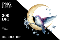 Hummingbird &amp; Moon On Stars Product Image 2