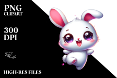 Smiling Cute Baby Bunny PNG Product Image 2