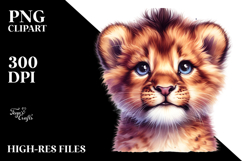 Cute Baby Lion PNG Product Image 2