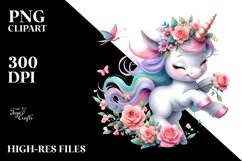 Baby Unicorn Dancing Sublimation | Clipart Product Image 1