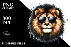 Cute Lion Portrait, Transparent PNG Product Image 2