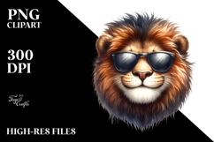 Cute Lion Portrait, Transparent PNG Product Image 2