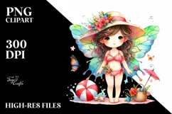 Small Cute Fairy Beachwear Clipart Product Image 1