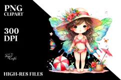 Small Cute Fairy Beachwear Clipart Product Image 2