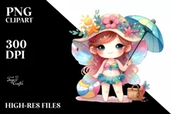 Small Cute Fairy Beachwear Clipart Product Image 3