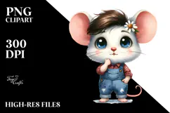 Baby Mouse Farm Jeans Raincoat Clipart Product Image 2