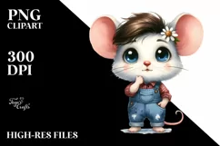 Baby Mouse Farm Jeans Raincoat Clipart Product Image 3