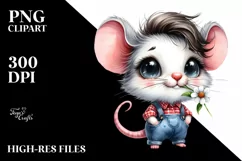 Baby Mouse Farm Jeans Raincoat Clipart Product Image 1