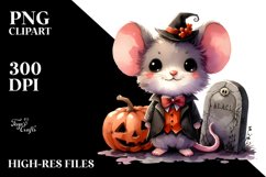 Cute Baby Mouse Dressed for Halloween | Clipart Product Image 3