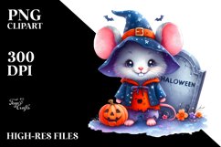 Cute Baby Mouse Dressed for Halloween | Clipart Product Image 3