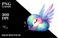 Vibrant Watercolor Pastel Cute Hummingbird | Sublimation | Product Image 3