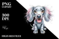 Cute Weimaraner Portrait, Transparent PNG Product Image 2