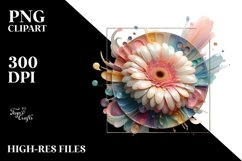 Abstract Gerbera Material PNG Product Image 1