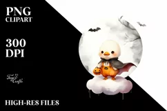 Cute Baby Duck Halloween PNG Product Image 3