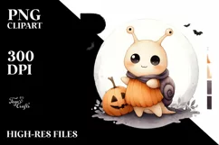 Cute Baby Snail Halloween PNG Product Image 3