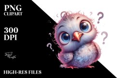 Baby Dove Portrait Big Eyes Clipart Product Image 3