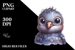 Baby Dove Portrait Big Eyes Clipart Product Image 3