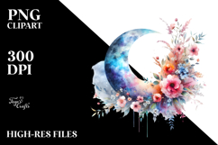Vibrant Abstract Moon PNG Product Image 2
