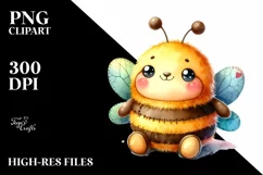 Vibrant Colorful Brownish Sewed Bee Clipart Product Image 3