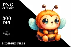 Vibrant Colorful Brownish Sewed Bee Clipart Product Image 3