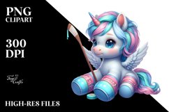 Baby Unicorn with Puck PNG Product Image 3