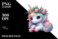 Baby Unicorn with Puck PNG Product Image 1