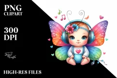 Sublimation Flower Sticker Colorful Baby Butterfly Product Image 3