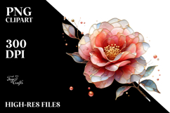 Camellia with Metallic PNG Product Image 2