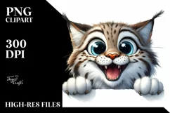 Cute Furry Lynx with Big Eyes | Clipart Product Image 3