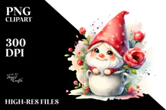 Cute Small Gnome Smiling Sitting in Vase | Clipart Product Image 2