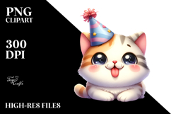 Party Hat Cat PNG Product Image 2