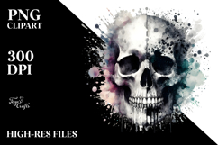 Grungy Skull Painting, Transparent PNG Product Image 2