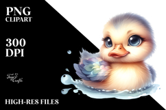Cute Baby Duck with Big Eyes PNG Product Image 2