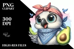 Watercolor Clipart Bandana Excitement Product Image 1