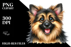 Happy Cartoon German Shepherd, Transparent PNG Product Image 2