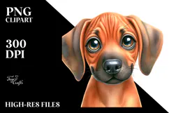 Watercolor Cute Rhodesian Ridgeback, Transparent PNG Product Image 2