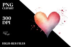 Watercollor Heart PNG Product Image 2