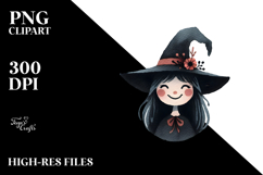 Simple Retro Witch PNG Product Image 2