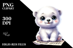 Cute Energetic Baby Polar Bear, High-Res PNG Product Image 2
