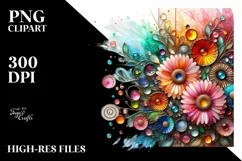 Watercolor Luxury Flower Splash Clipart Product Image 3