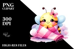 Colorful Baby Bee with Blanket, PNG Product Image 2