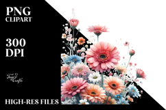 Colorful Gerbera | Sublimation Clipart Product Image 2